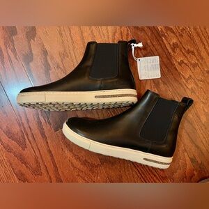 41N Birkenstock Bend Chelsea Boots Black Leather NWT